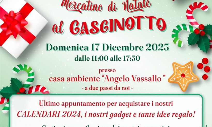 Mercatino di Natale del Cascinotto! Vi aspettiamo il 17 dicembre!