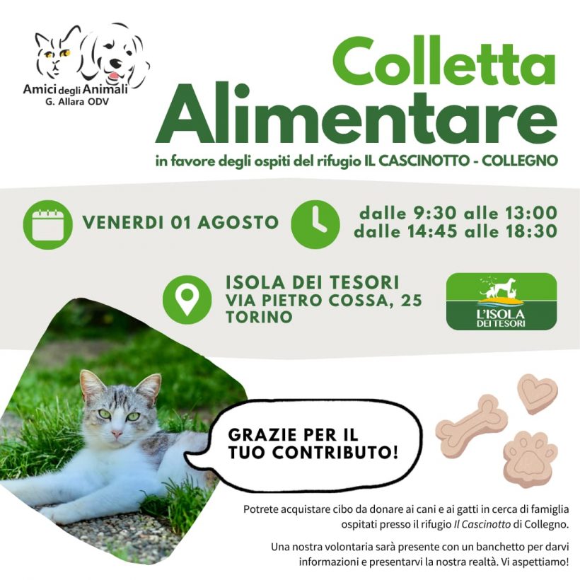 Colletta alimentare venerdì 1 agosto. Vi aspettiamo!