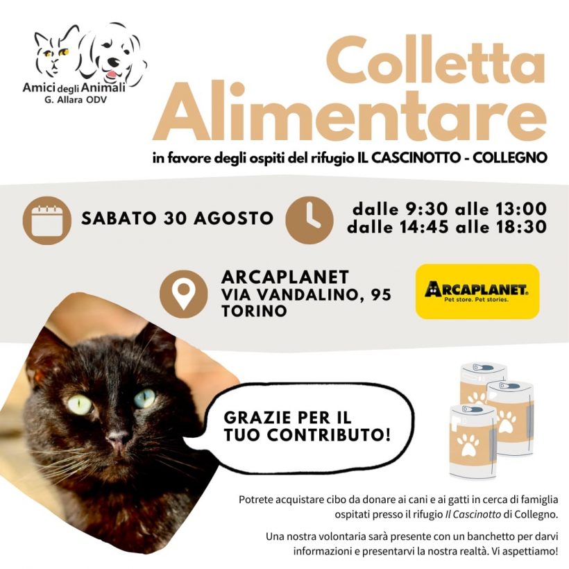 Colletta alimentare sabato 30 agosto. Vi aspettiamo!