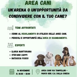 Area cani: pericolo o opportunità? Domenica 30 novembre vi aspettiamo!