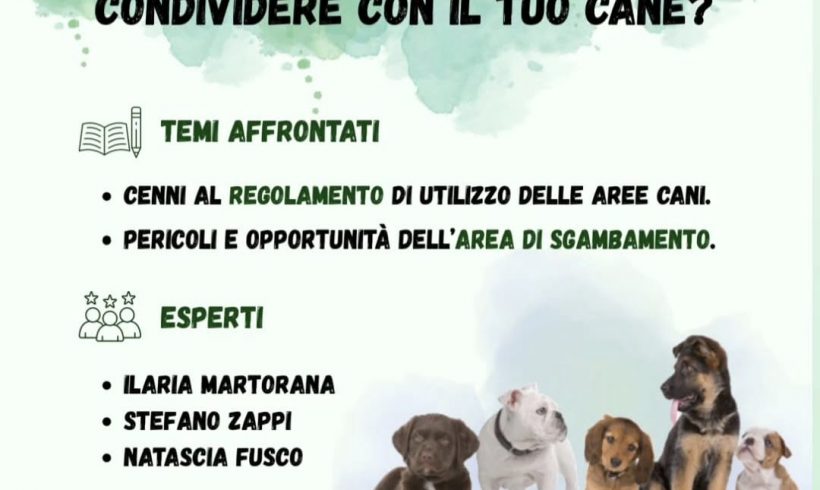 Area cani: pericolo o opportunità? Domenica 16 novembre vi aspettiamo! Area cani: pericolo o opportunità? Domenica 16 novembre vi aspettiamo!