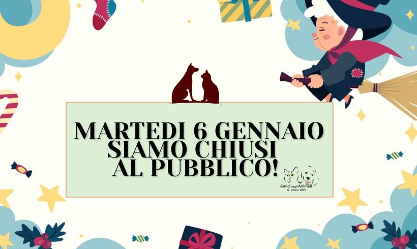 Chiusura del Cascinotto martedì 6 gennaio!