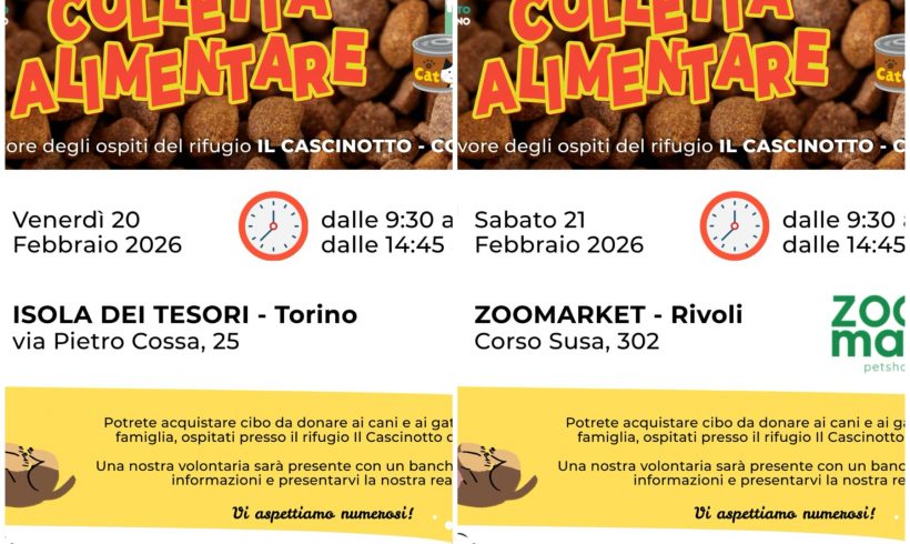 Doppia Colletta alimentare sabato 21 febbraio. Vi aspettiamo!