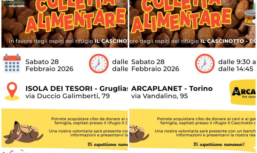 Doppia Colletta alimentare sabato 28 febbraio. Vi aspettiamo!