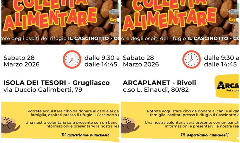 Doppia Colletta alimentare sabato 28 marzo. Vi aspettiamo!