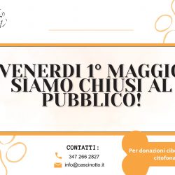Chiusura 1 maggio 2026!