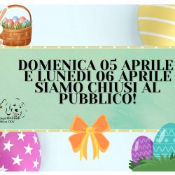 Chiusura di Pasqua e Pasquetta 5 e 6 aprile!