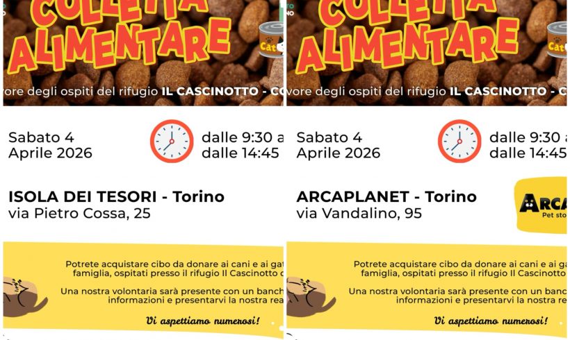 Doppia Colletta alimentare sabato 4 aprile. Vi aspettiamo!