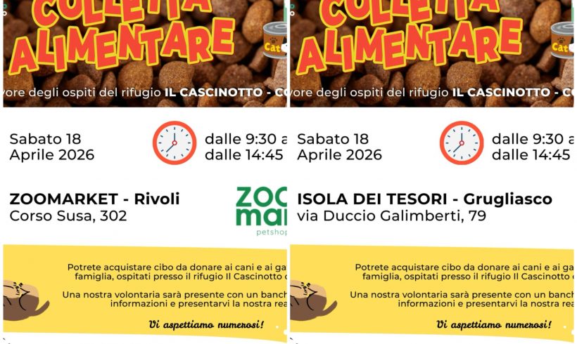 Doppia Colletta alimentare sabato 18 aprile. Vi aspettiamo!