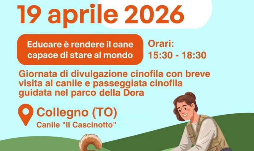 Domenica 19 aprile vi aspettiamo: giornata nazionale dell’educazione del cane
