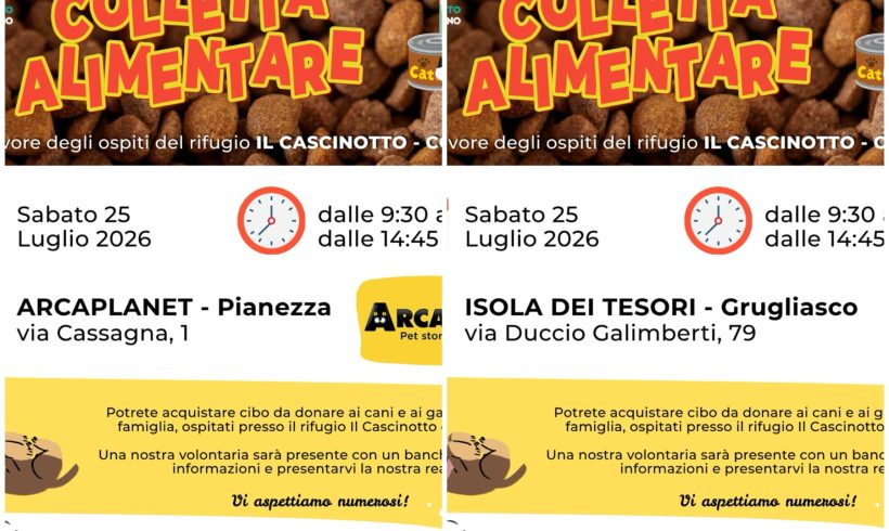 Doppia colletta alimentare sabato 25 luglio. Vi aspettiamo! Doppia colletta alimentare sabato 25 luglio. Vi aspettiamo!