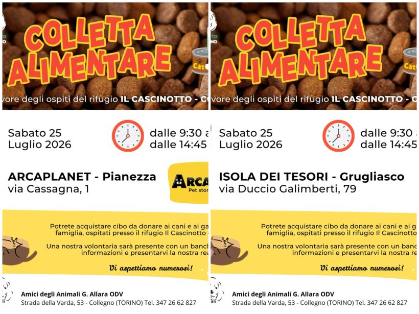 Doppia colletta alimentare sabato 25 luglio. Vi aspettiamo!