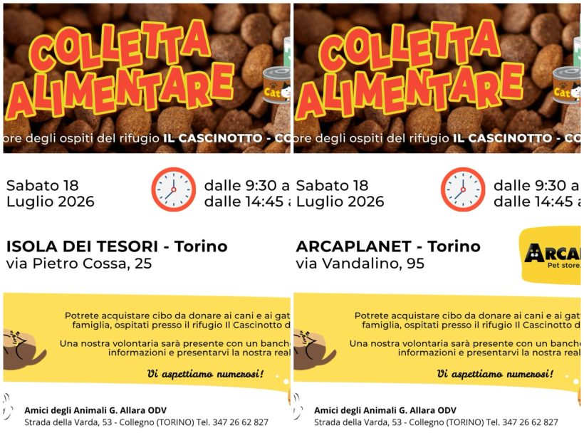 Doppia colletta alimentare sabato 18 luglio. VI aspettiamo!