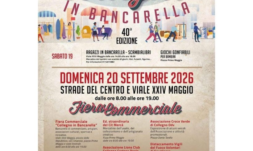 Collegno in bancarella. Ci siamo anche noi! Collegno in bancarella. Ci siamo anche noi!