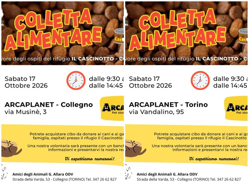 Doppia colletta alimentare sabato 17 ottobre. Vi aspettiamo!
